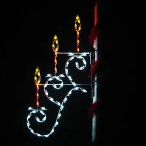 6' Triple Candle - Pole Mount Decoration