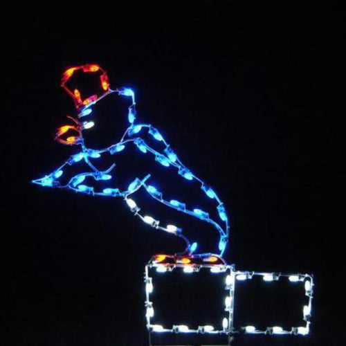 5' Penguin on Ice Blocks Yard Lighted Decoration
