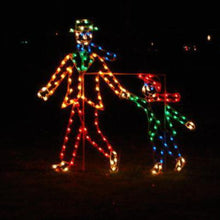 Load image into Gallery viewer, 6.5&#39; Man with Boy Skater Yard Decoration