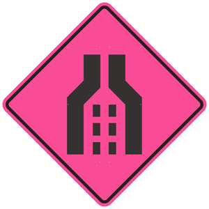 W4-2 Double Merge Symbol - Roll Up Sign