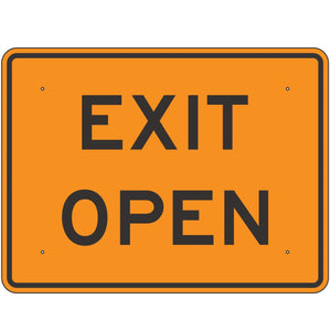 E5-2 Exit Open Sign 48"x36"