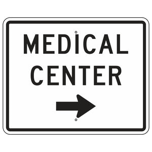 EM-6A Medical Center Sign 30"x24"