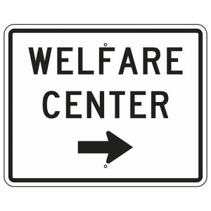 EM-6B Welfare Center Sign 30"x24"