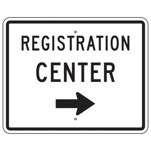 EM-6C Registration Center Sign 30"x24"