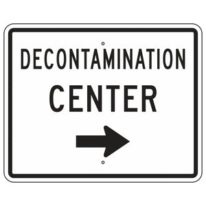 EM-6D Decontamination Center Sign 30"x24"