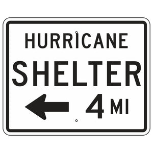 EM-7B Hurricane Shelter Sign 30"x24"