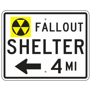EM-7C Fallout Shelter Sign 30"x24"