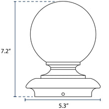 Load image into Gallery viewer, Ball Finial for 4&quot; OD Round Post - Black