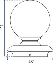 Load image into Gallery viewer, Ball Finial for 5&quot; OD Round Post - Black