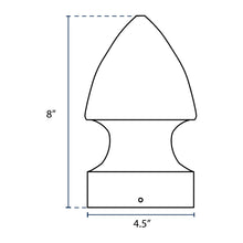 Load image into Gallery viewer, Point Finial for 4&quot; Square Post - Black