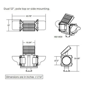 Dual, Pole Top Mounting Flashing Beacon | FL-2412