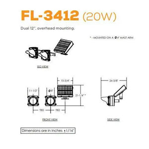 Dual, Overhead Mounting Flashing Beacon | FL-3412