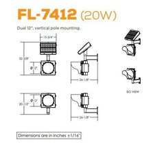 Load image into Gallery viewer, Dual, Vertical Pole Mounting Flashing Beacon | FL-7412