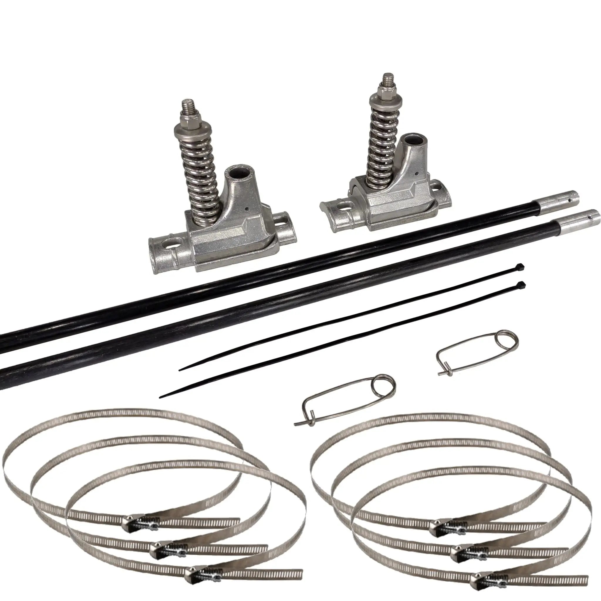 Spring Bracket Kit Spring Loaded Banner Bracket Kit - Pole Pocket Banner Bracket ...