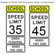 Load image into Gallery viewer, Hands Free Zone Sign, LA DOTD 24&quot;x12&quot;