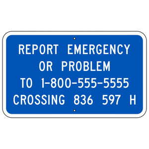 I-13 Report Emergency or Problem Sign 30"x18"
