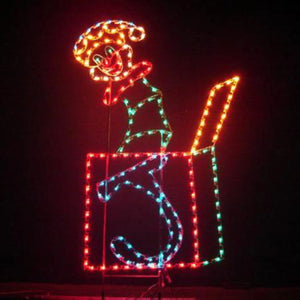 8' Jack in the Box-Animated Lighted Yard Decoration
