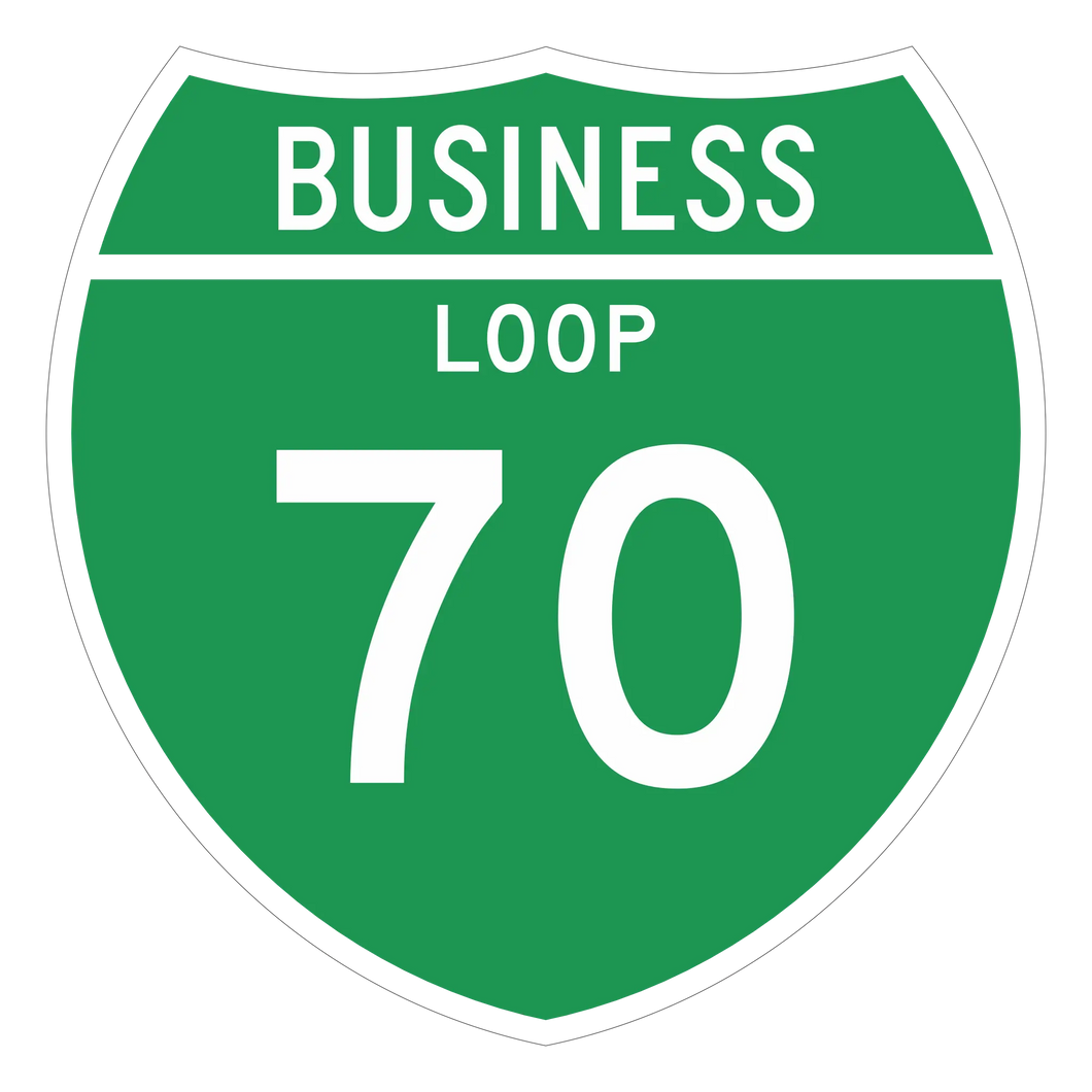 M1-2 Off-Interstate Route Sign (1 or 2 Digits) Business Loop