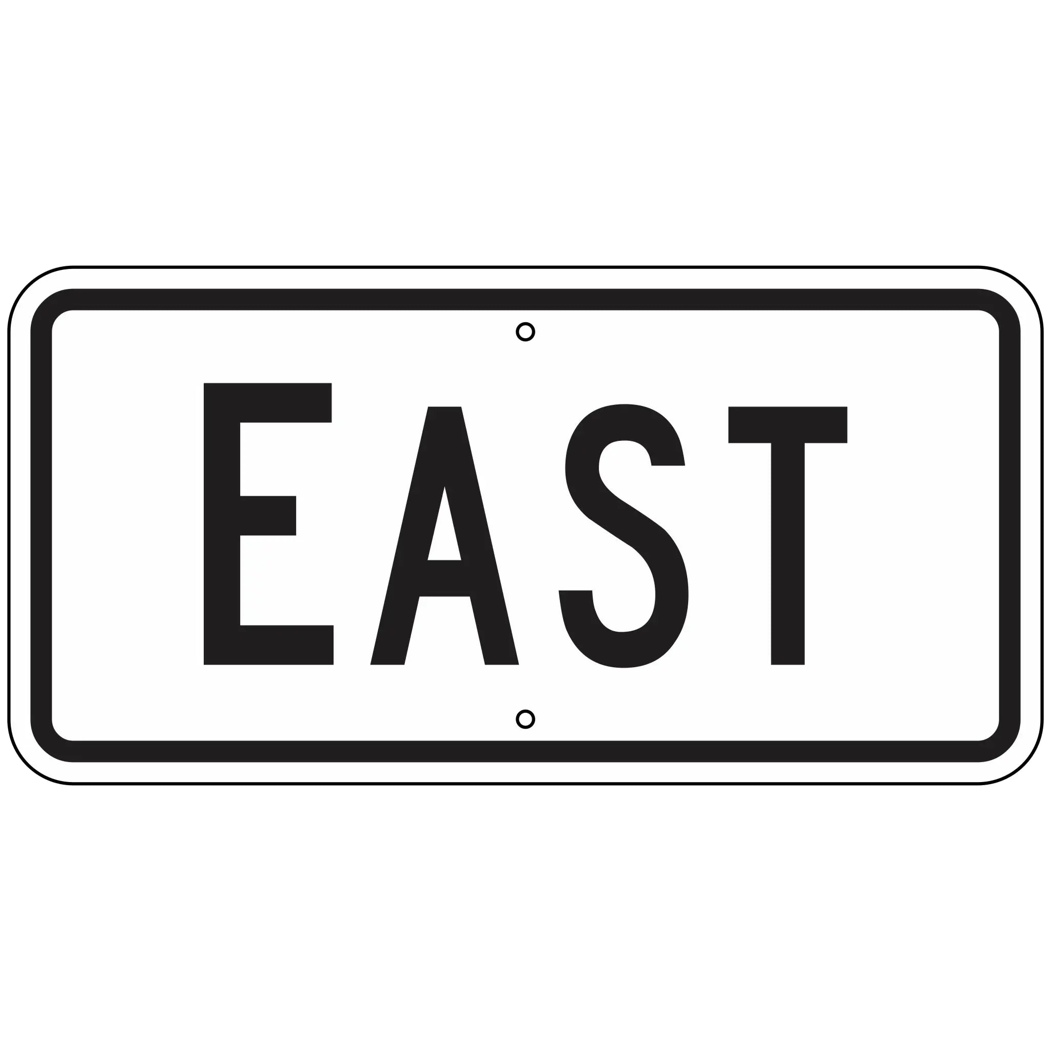 M3 2 Cardinal Direction East Sign