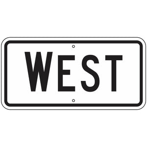 M3-4 Cardinal Direction West Sign