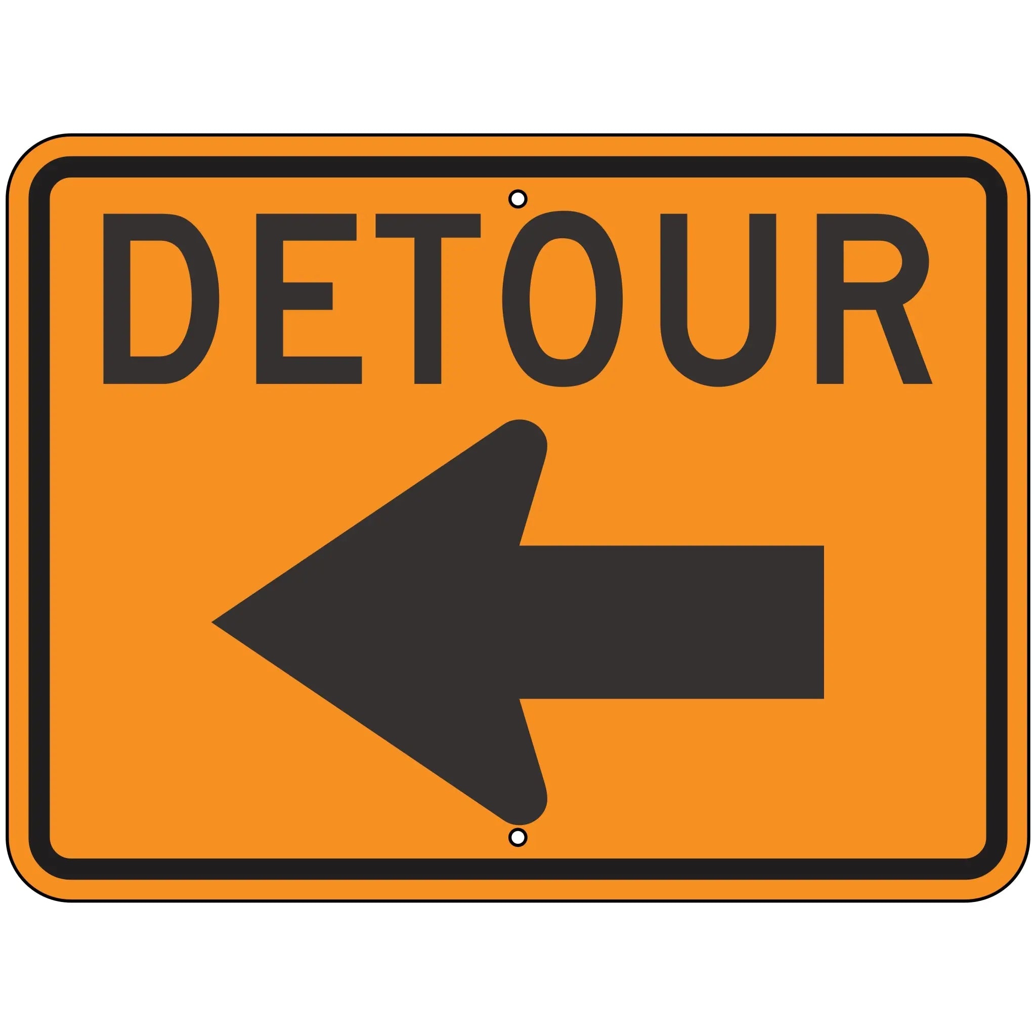 M4-9L Detour With Left Arrow Sign – Evangeline Specialties