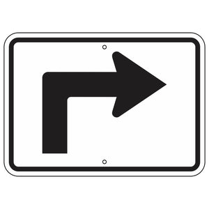 M5-1R Advance Turn Right Arrow Sign