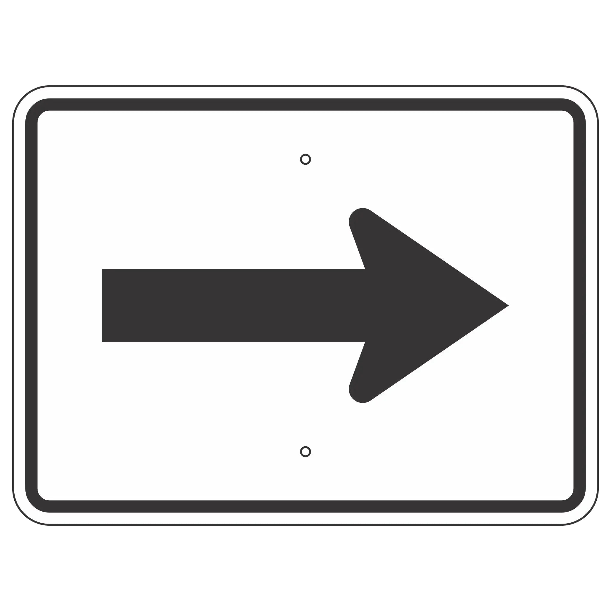 One Way Sign - Right Arrow - High Intensity Prismatic Aluminum, 12 x 36