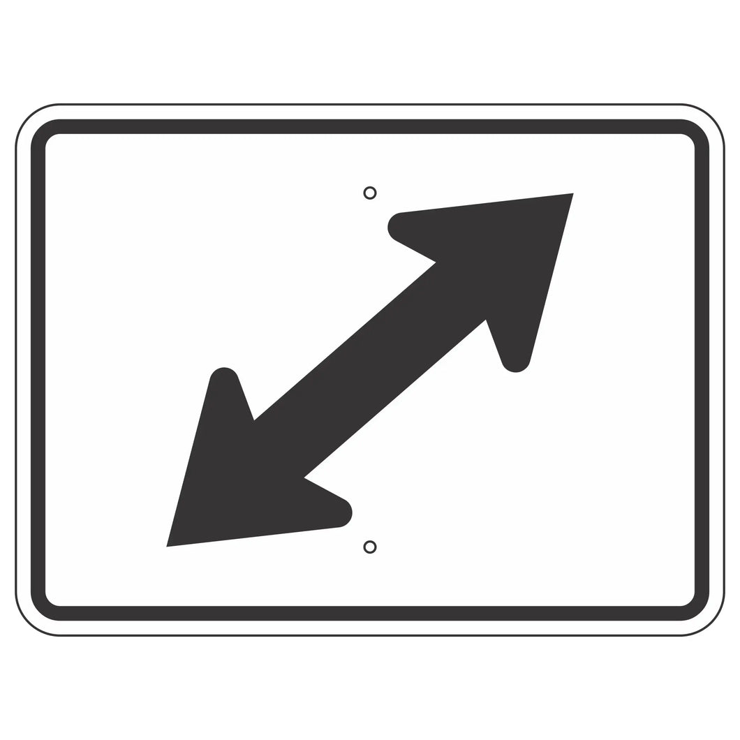 M6-5R Directional Right Diagonal Double Arrow Sign