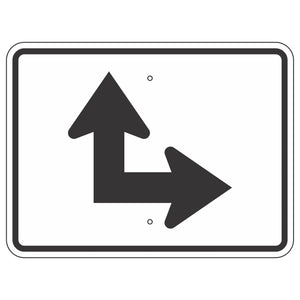 M6-6R Directional Up Right Double Arrow Sign