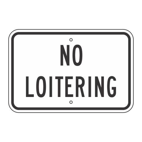 R7-428 No Loitering Sign
