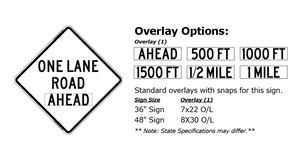 W20-4 One Lane Road Ahead - Roll-Up Sign