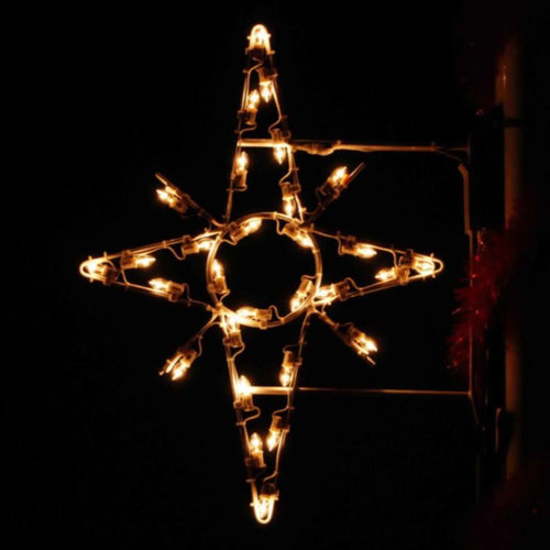 PM3-ES-SF 3' Star Snowflake - Lighted Pole Mount Decoration