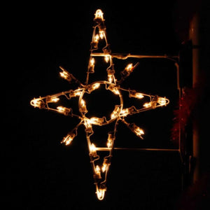 PM3-ES-SF 3' Star Snowflake - Lighted Pole Mount Decoration
