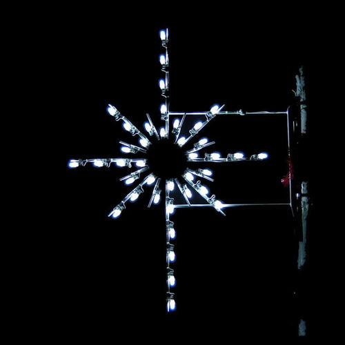 PM4.5-SB 4.5' Starburst - Lighted Pole Mount Decoration