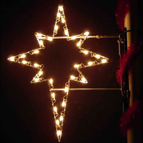 PM4STAR-BETH 4' Star of Bethlehem - Lighted Pole Mount Decoration