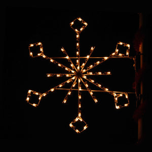 PM5-WINTER-SF 5' Silhouette Winter Snowflake Lighted Pole Mount Decoration