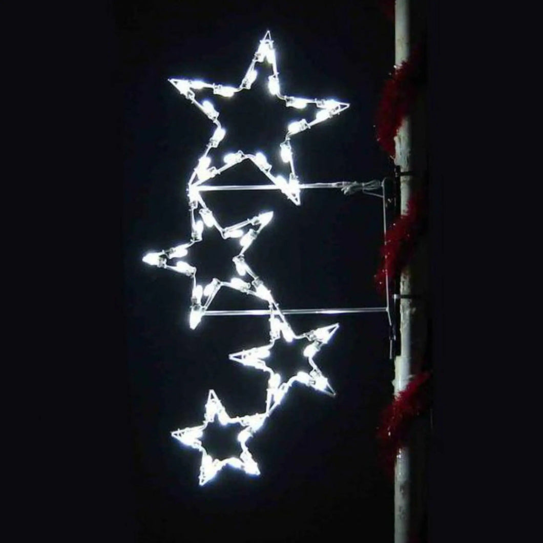 PM5.5-4STAR 5.5' Four Falling Stars - Pole Mount Decoration
