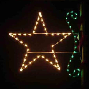 PM5S 5' Star with Enhancer - Lighted Pole Mount Decoration