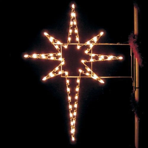 PM6-BETH 6' Silhouette Star of Bethlehem Lighted Pole Mount Decoration