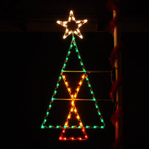 PM7-X 7' X Tree - Lighted Pole Mount Decoration