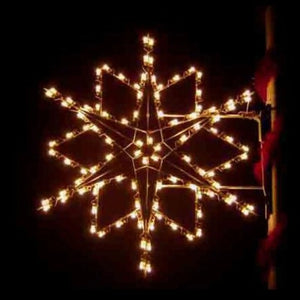 PMDS-SF-DLX 5' Deluxe Designer Snowflake - Lighted Pole Mount Decoration