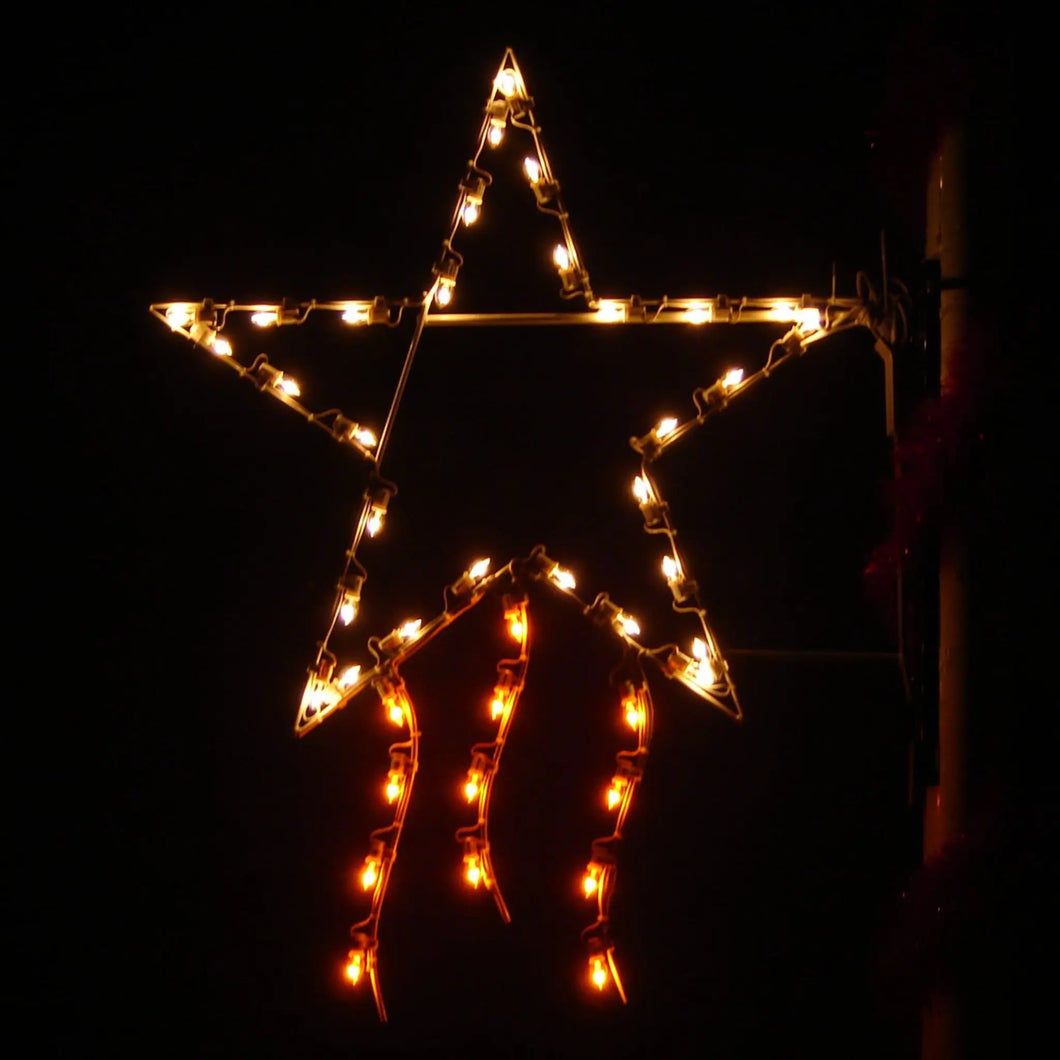PMEMS4 4' Majestic Star - Lighted Pole Mount Decoration