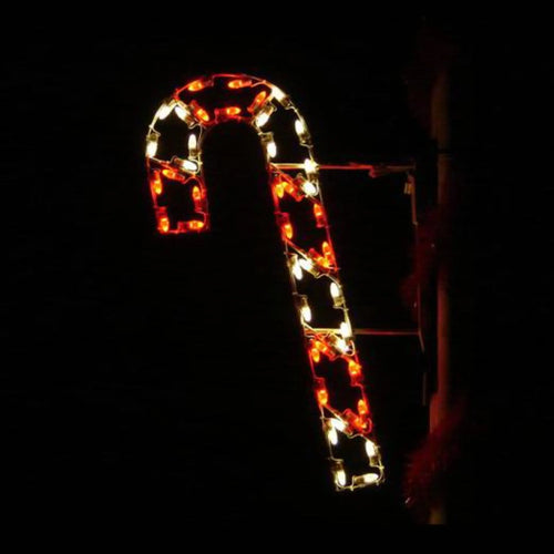 PMESCC4 4' Candy Cane - Lighted Pole Mount Decoration
