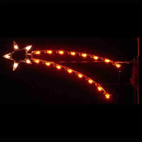PMESSS4 4' Shooting Star - Lighted Pole Mount Decoration