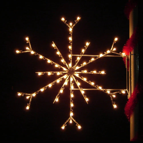 PMSFS5 5' Standard Snowflake - Light Pole Mount Decoration