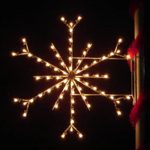 PMSFS6 6' Standard Snowflake - Lighted Pole Mount Decoration