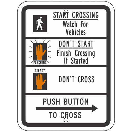 R10-3B Pedestrian Traffic Signal Sign