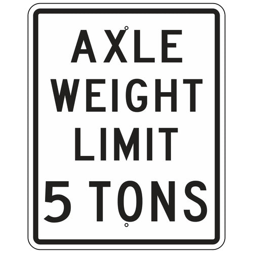 R12-2 Axle Weight Limit __ Tons Sign  24