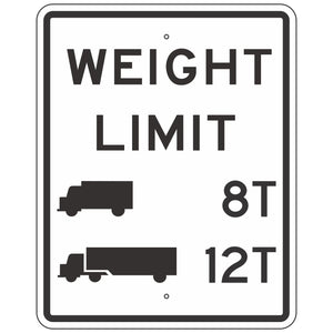 R12-5LA Weight Limit Sign