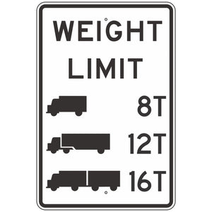R12-5 Weight Limit __T __T __T Sign 24"X36"